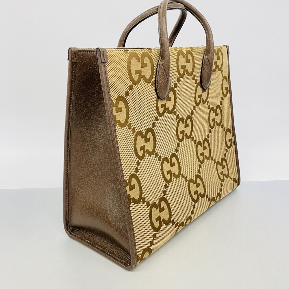 Gucci Jumbo GG Tote Bag 678839 Canvas Brown 2-way for Women - Picture 2 of 10